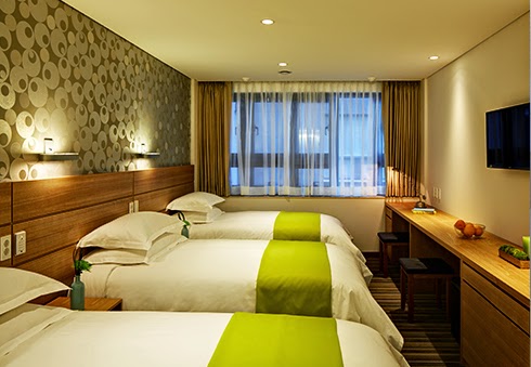 首爾明洞九樹飯店 (Nine Tree Hotel) triple room