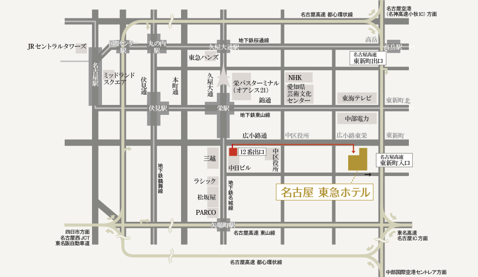 名古屋東急飯店 Nagoya Tokyu Hotel - 地圖