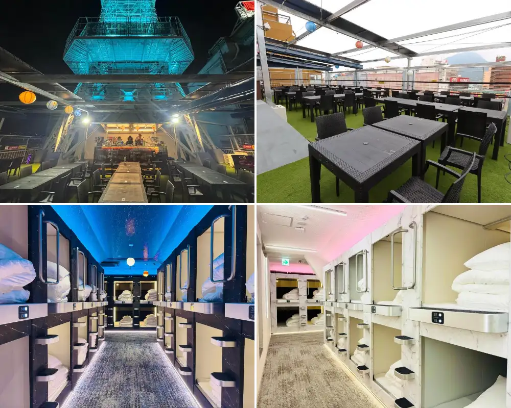 capsule hostel beppu tower