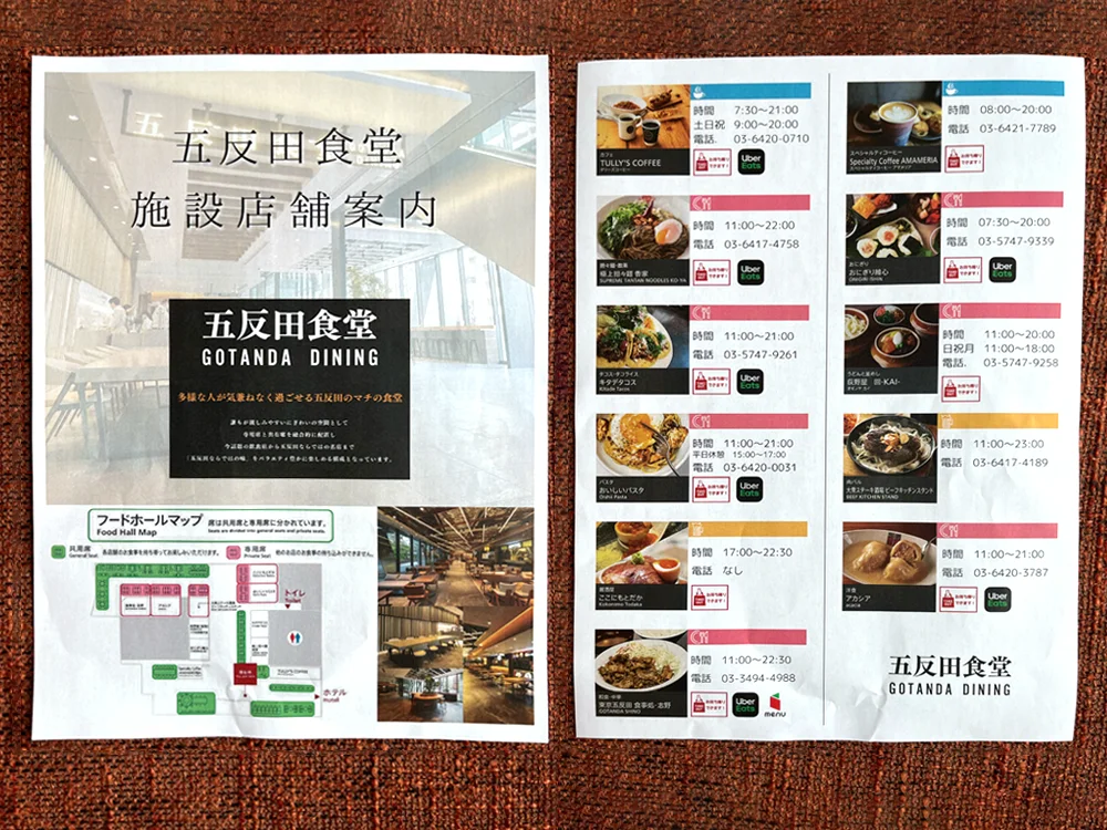 酒店樓下是五反田食堂